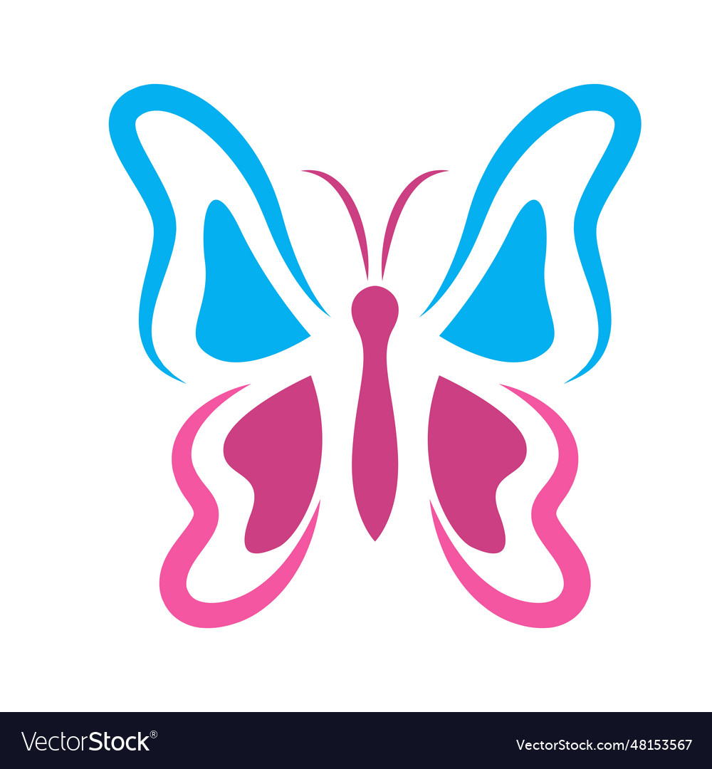 Butterfly icon logo design Royalty Free Vector Image