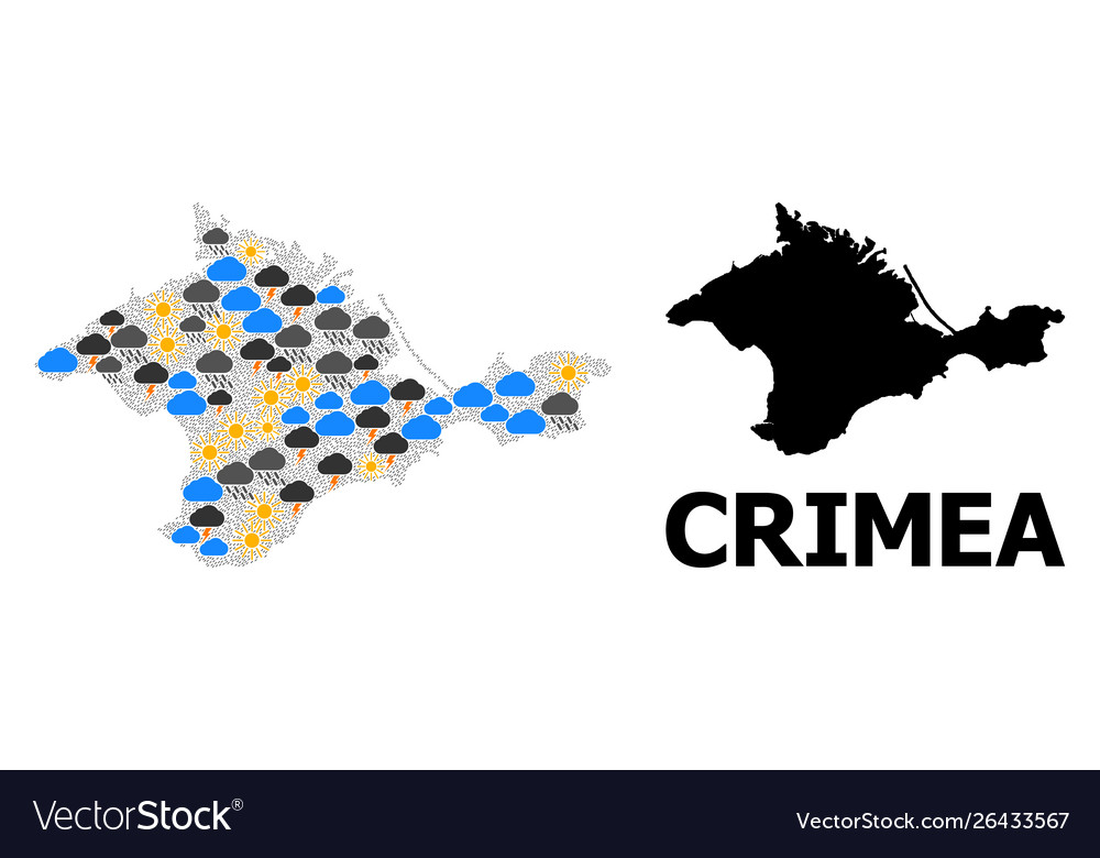 Climate mosaic map crimea