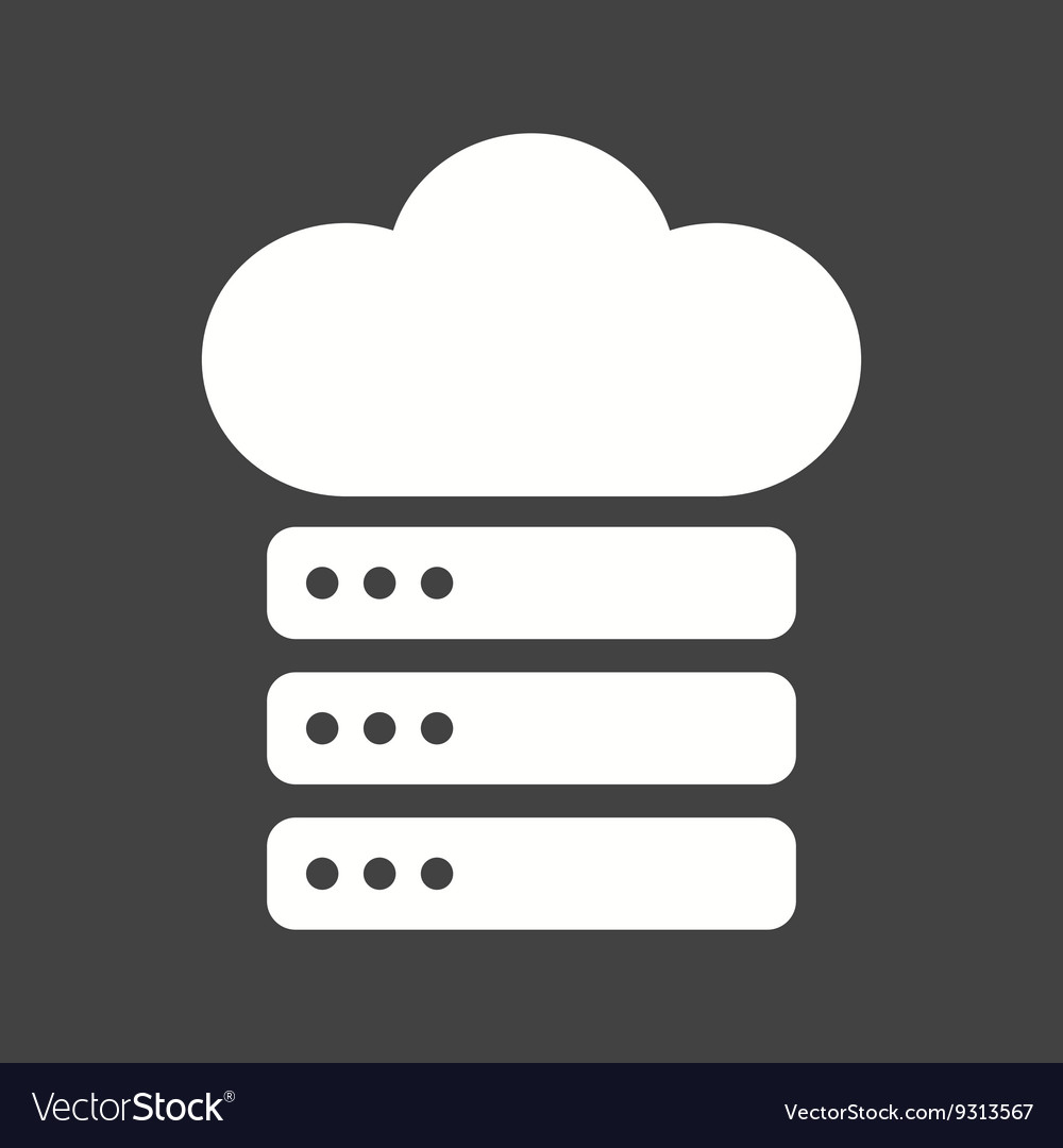 Cloud and server data Royalty Free Vector Image