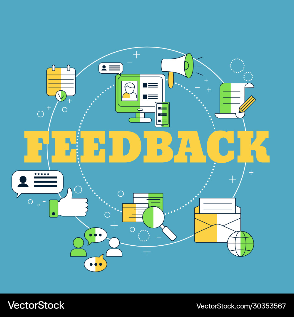 Customer feedback concept Royalty Free Vector Image