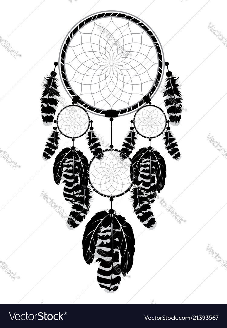 Dream catcher silhouette