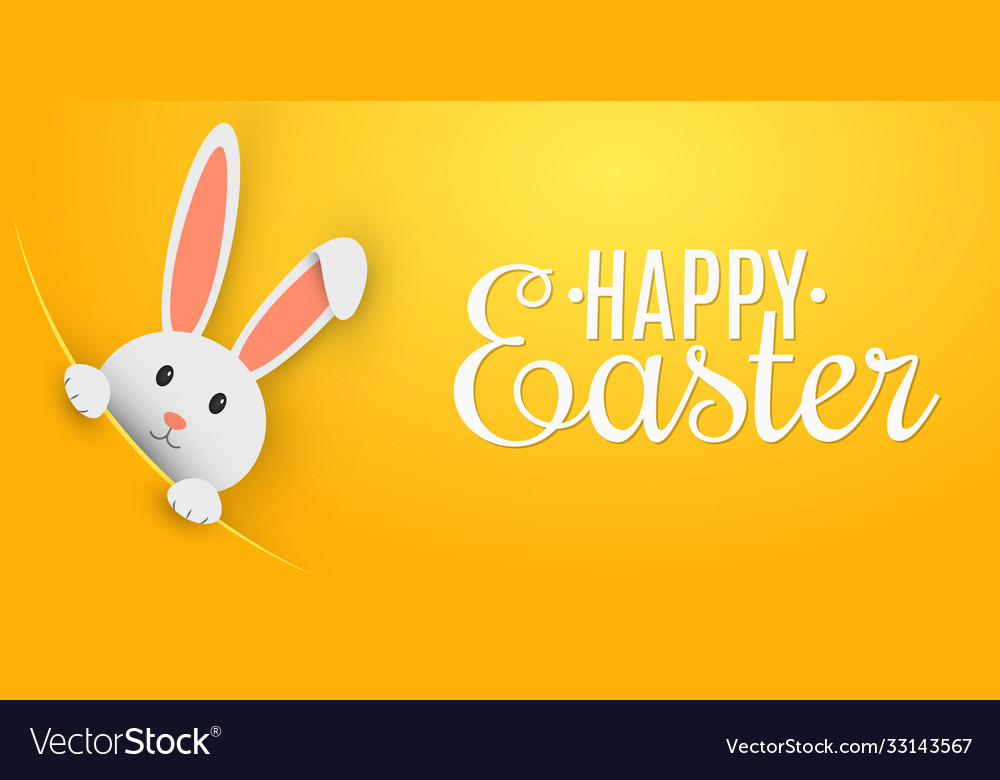 Easter poster template for your project cartoon Vector Image