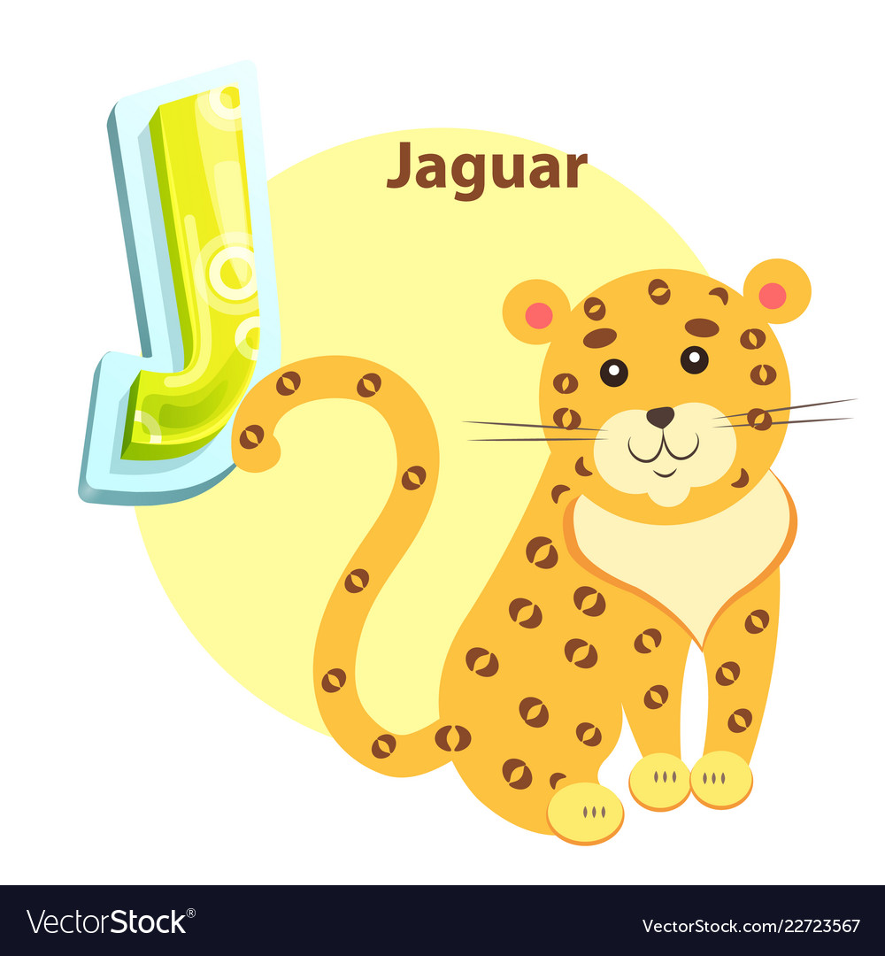 Jaguar on children alphabet Royalty Free Vector Image Jaguar on children alphabet Royalty Free Vector Image