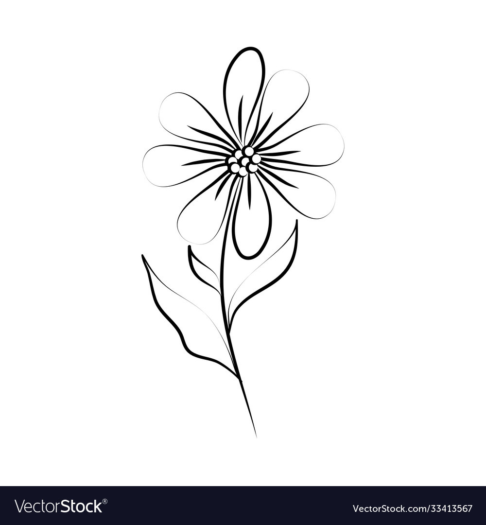 flower tattoo line drawing