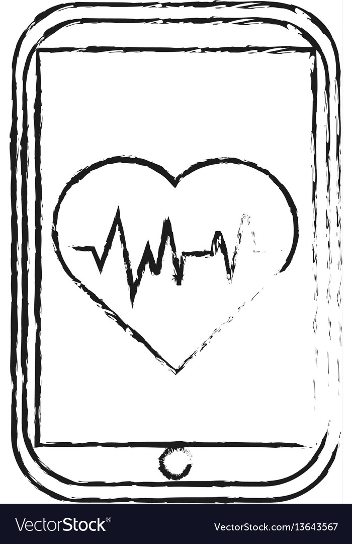 Portable heart rate monitor icon image