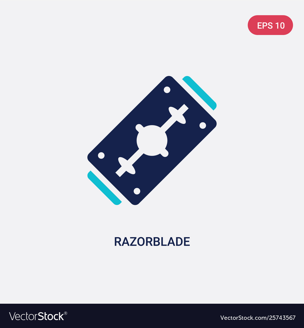 Two color razorblade icon from general concept Vector Image