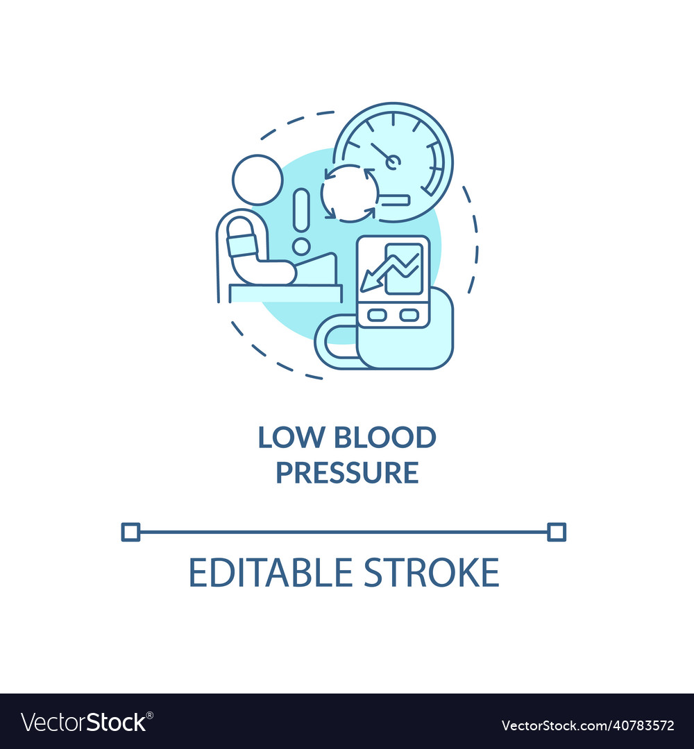 low-blood-pressure-turquoise-concept-icon-vector-image