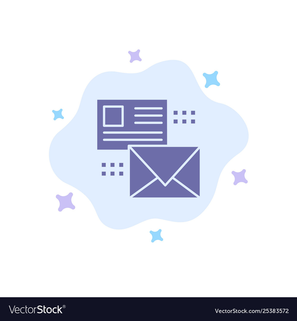 Mailing Konversations-E-Mails Liste Post blau Icon