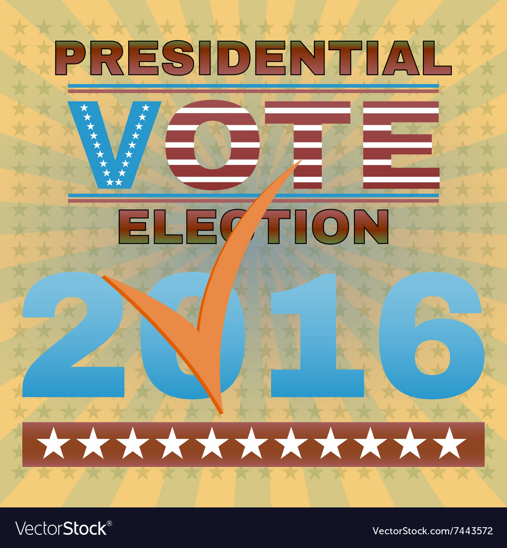 Presidential election vote 2016 banner Royalty Free Vector