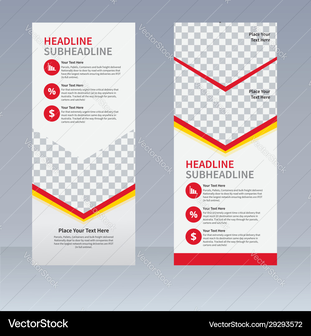 Roll Up Banner Vertical Design Template Banner Vector Image