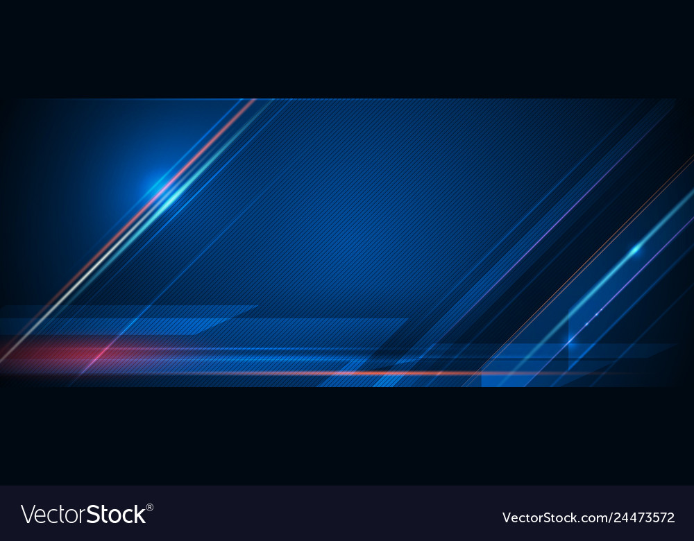 Speed And Motion Blur Over Dark Blue Background 4 Vector Image