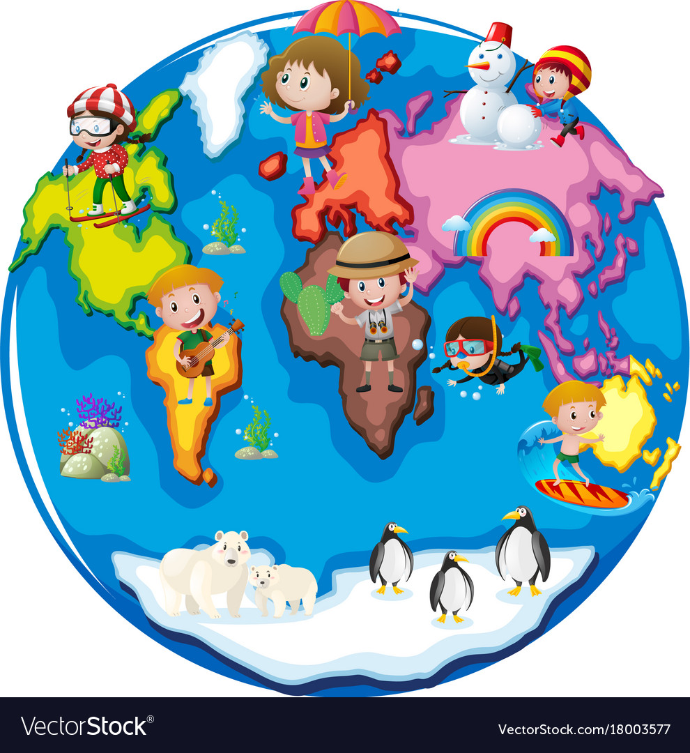 children-in-different-parts-of-the-world-vector-image