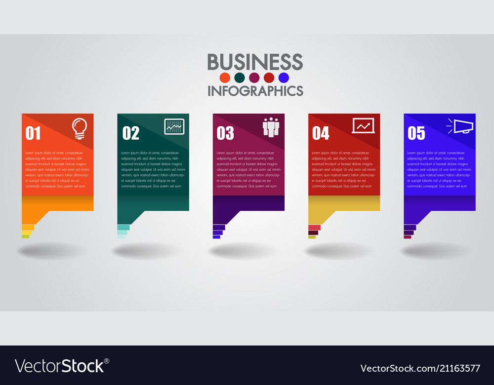 Infographics design and marketing icons Royalty Free Vector