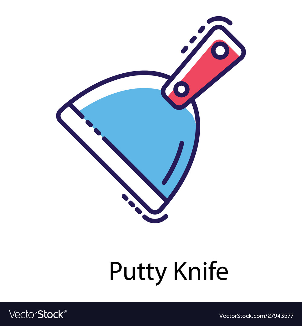 Putty knife Royalty Free Vector Image VectorStock