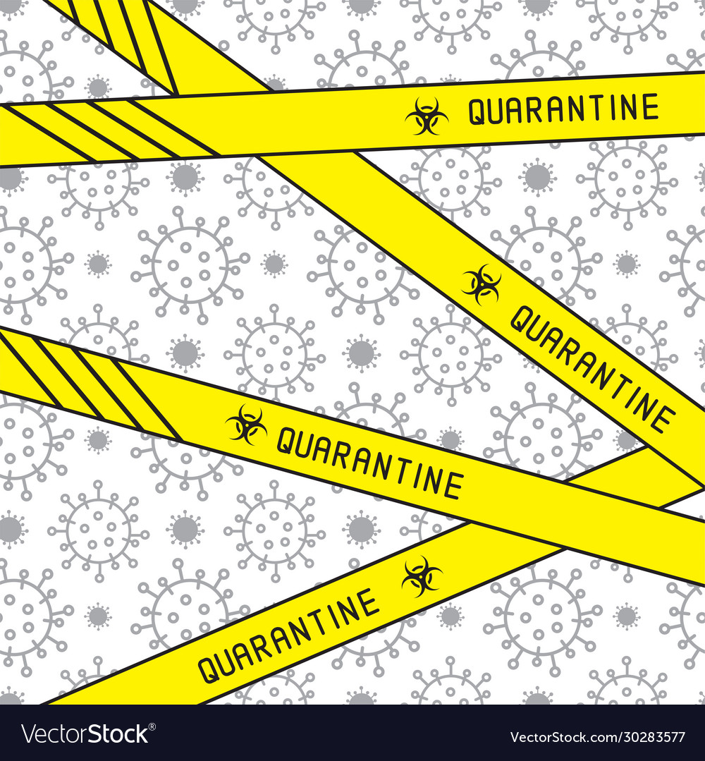 Quarantine yellow tape Royalty Free Vector Image