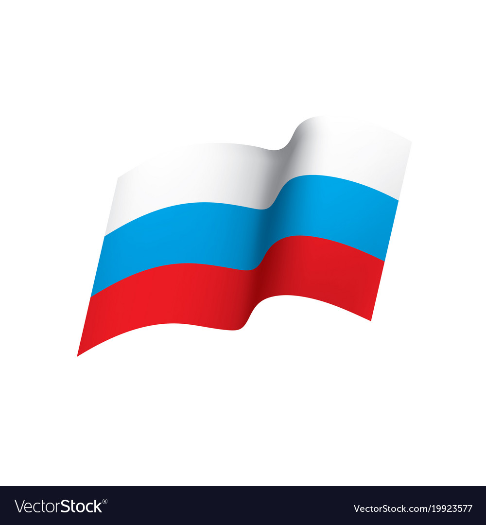 Russia flag Royalty Free Vector Image - VectorStock