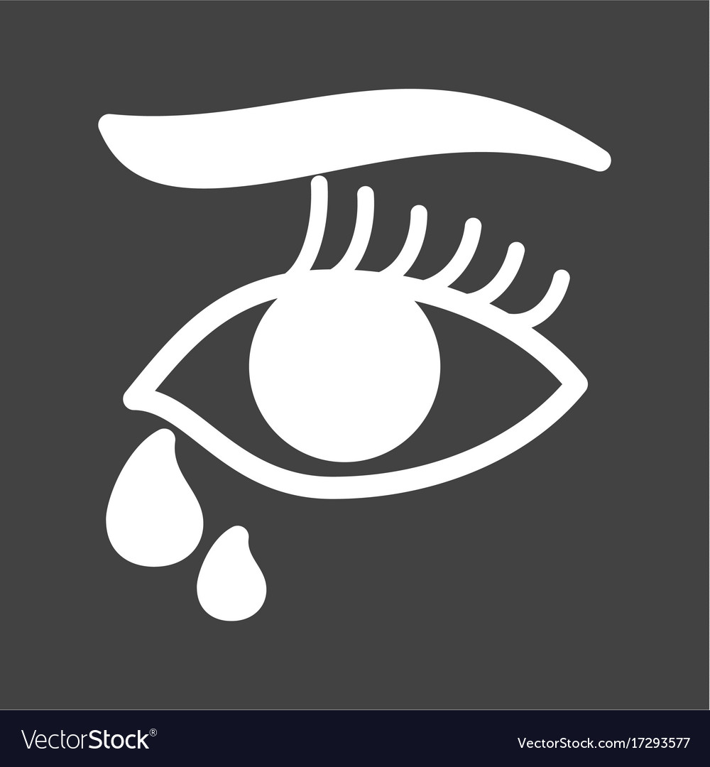 Eye with tears Royalty Free Vector Image - VectorStock