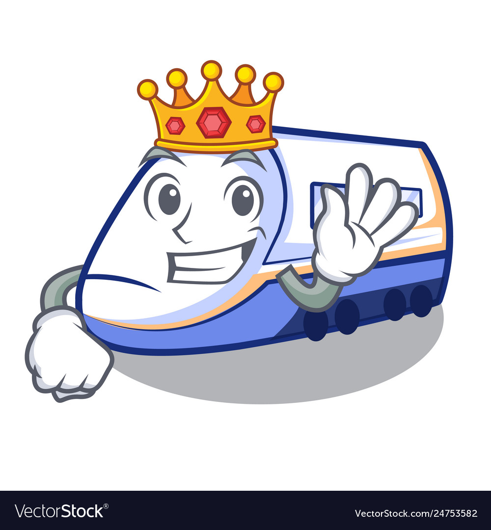 King miniature shinkansen train in cartoon shape Vector Image