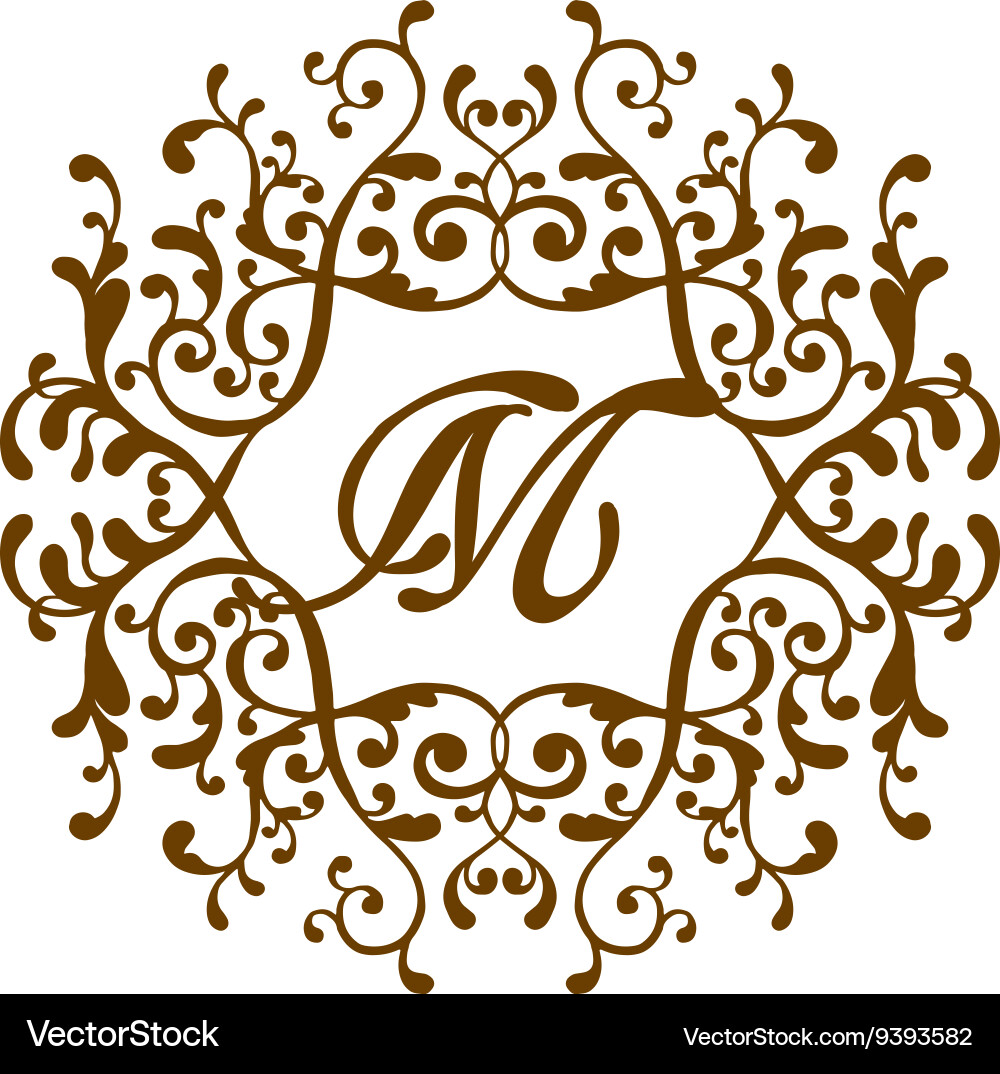 Luxury monogram template Royalty Free Vector Image