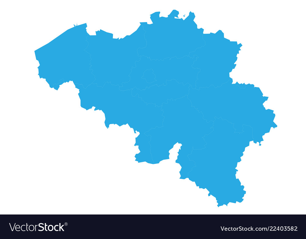 Map of belgium high detailed