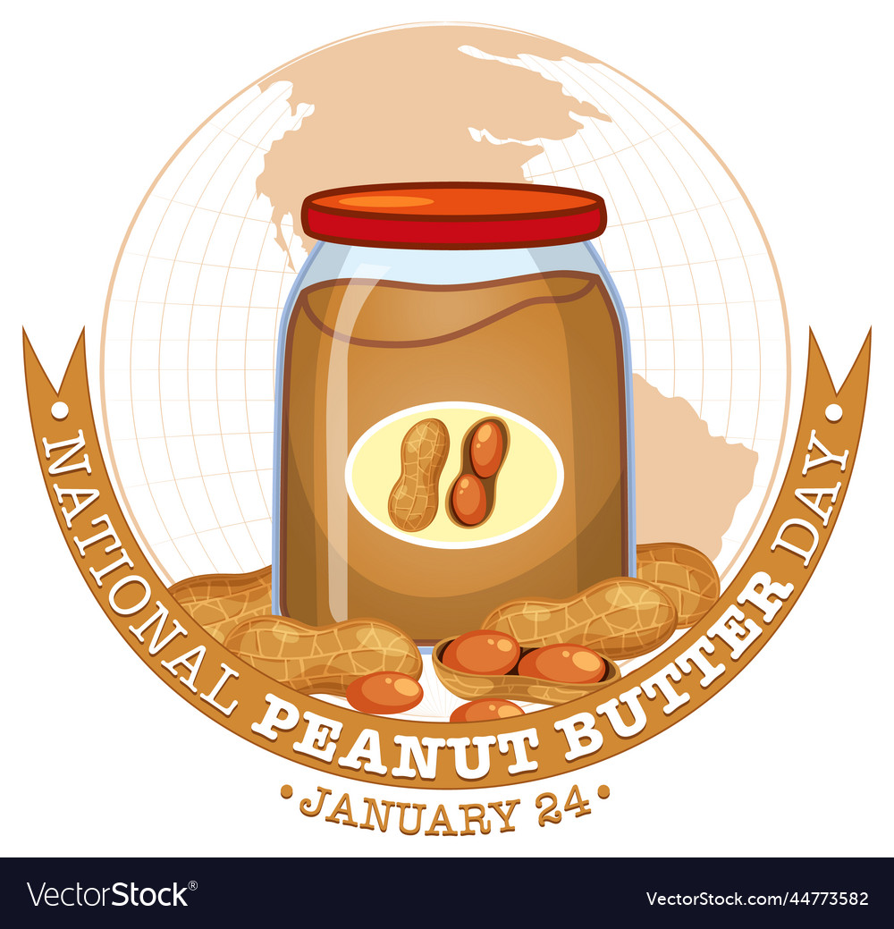 National peanut butter day banner design Vector Image