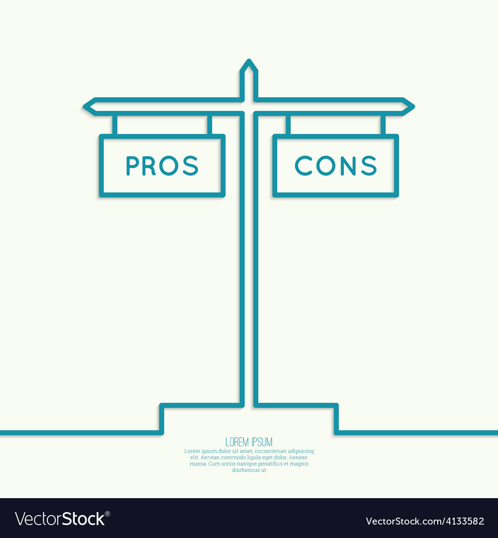 Pros and cons list Royalty Free Vector Image VectorStock