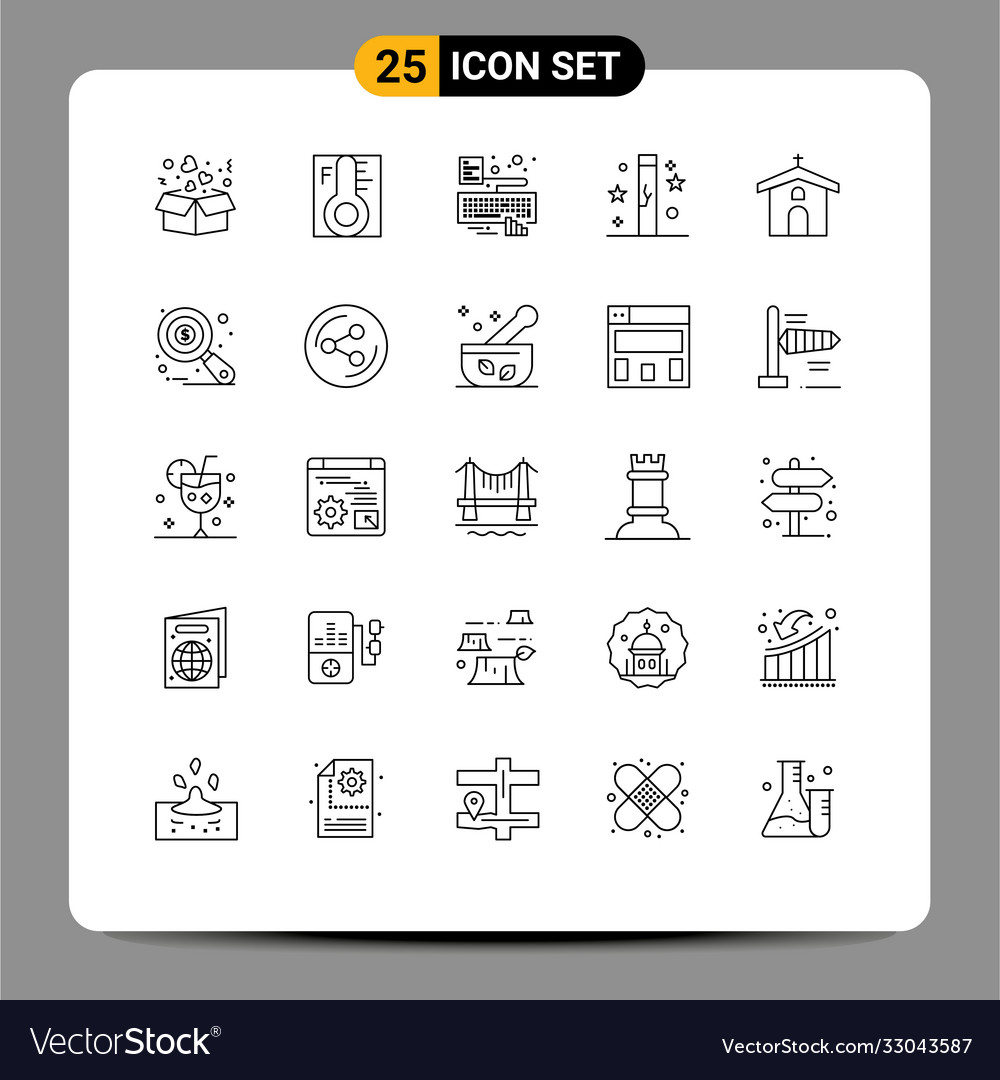 25 thematic lines and editable symbols magic