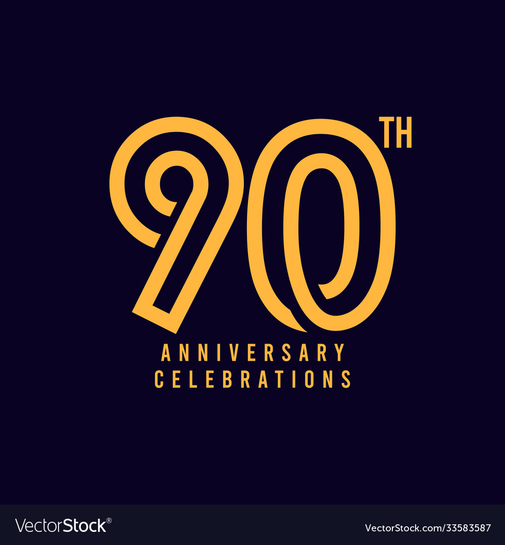 90 th anniversary celebration template design