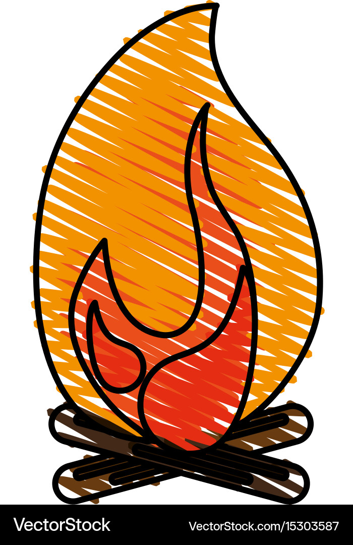 Hot fire flame Royalty Free Vector Image - VectorStock