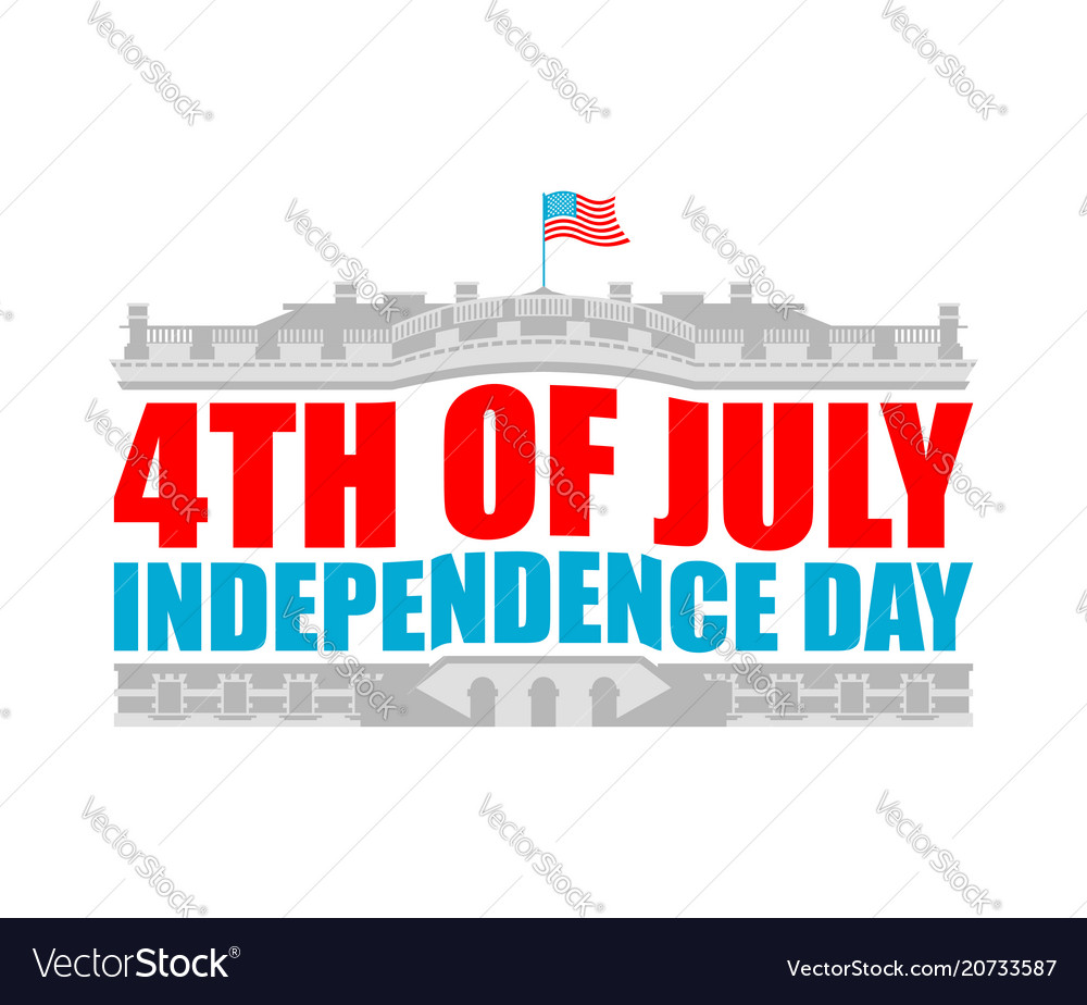 Independence day usa emblem white house america