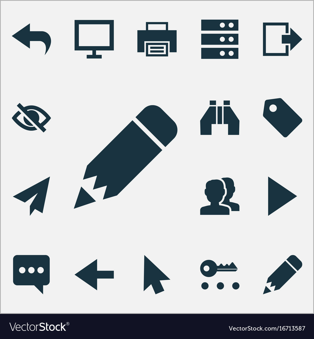 User icons set collection of binocular return