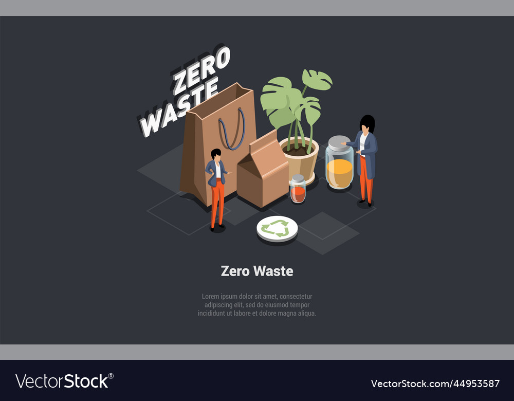 Zero waste eco-friendly recycling garbage Vector Image