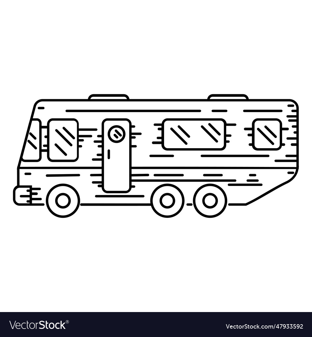 Campervan vehicle stroke icon