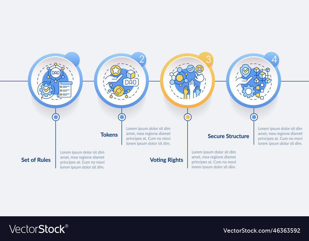 Dao elements circle infographic template Vector Image