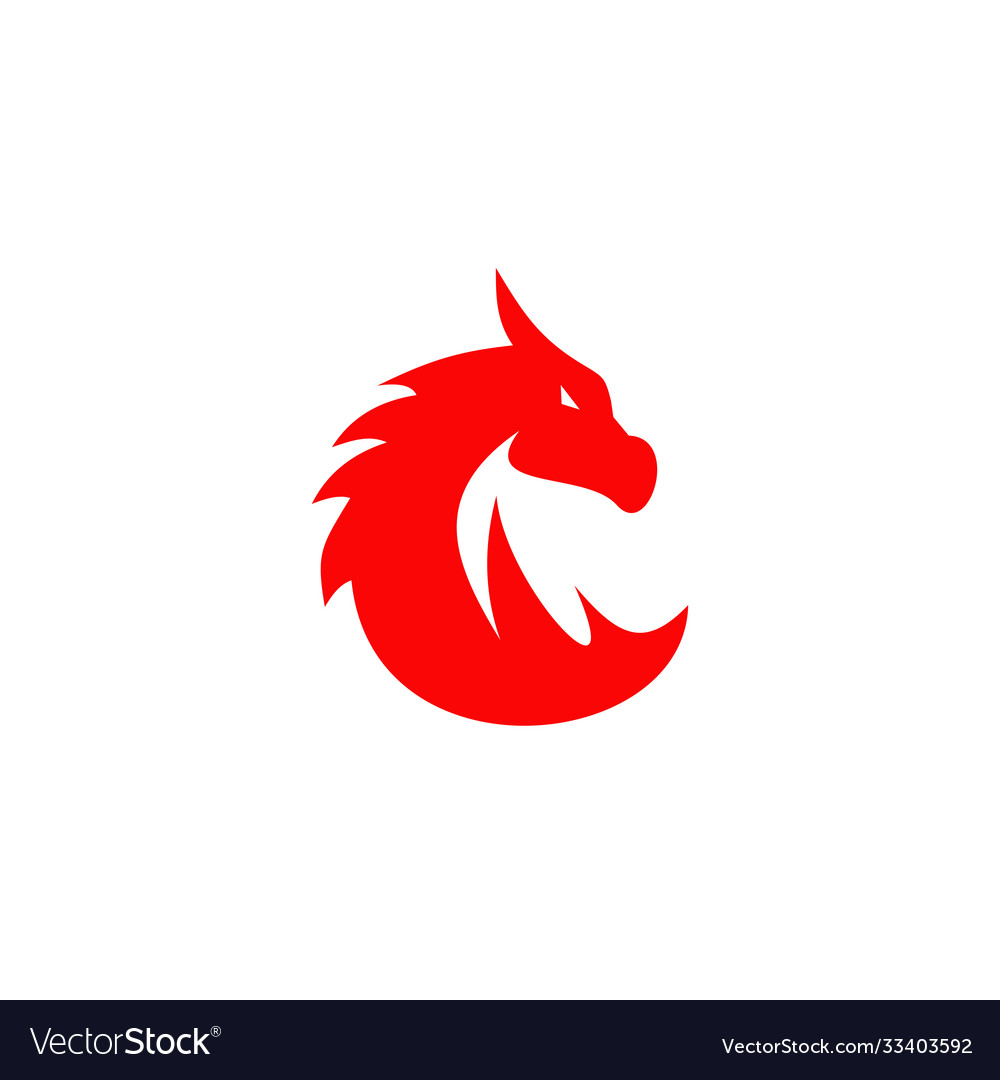 Dragon logo design template Royalty Free Vector Image