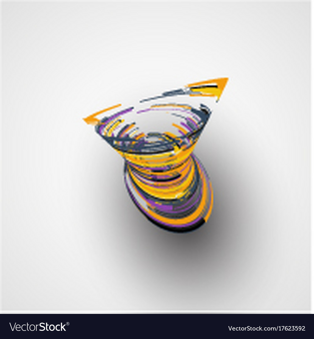 Futuristic abstract shape