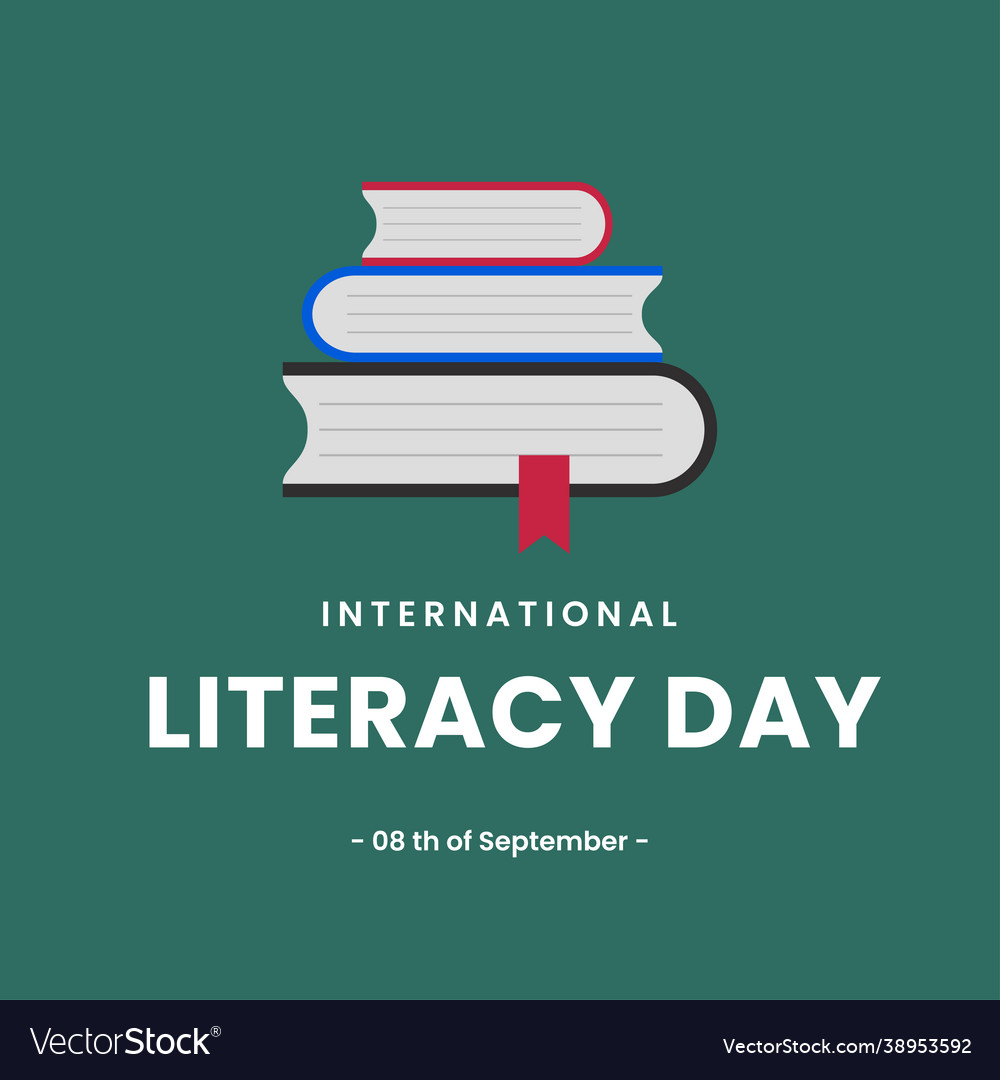 International literacy day social media poster Vector Image