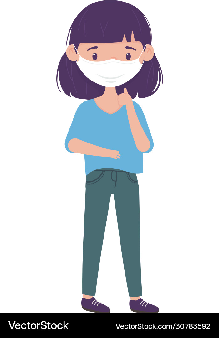 Isolated woman with mask design Royalty Free Vector Image