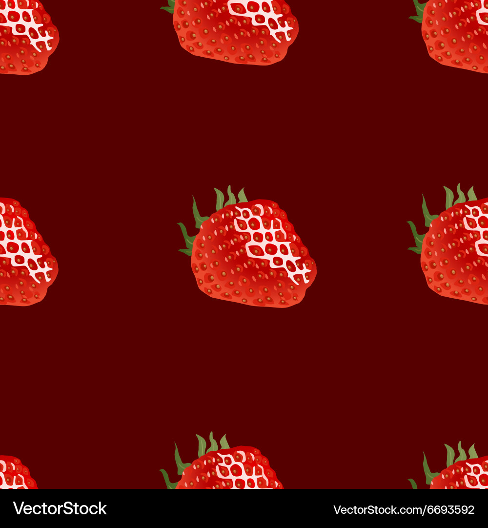 Seamless pattern with strawberry Royalty Free Vector Image