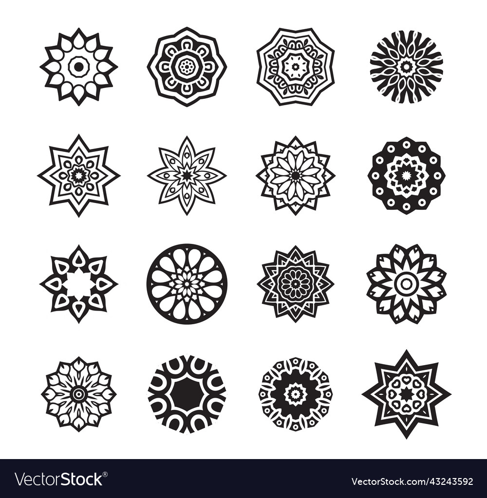 Set black stars Royalty Free Vector Image - VectorStock