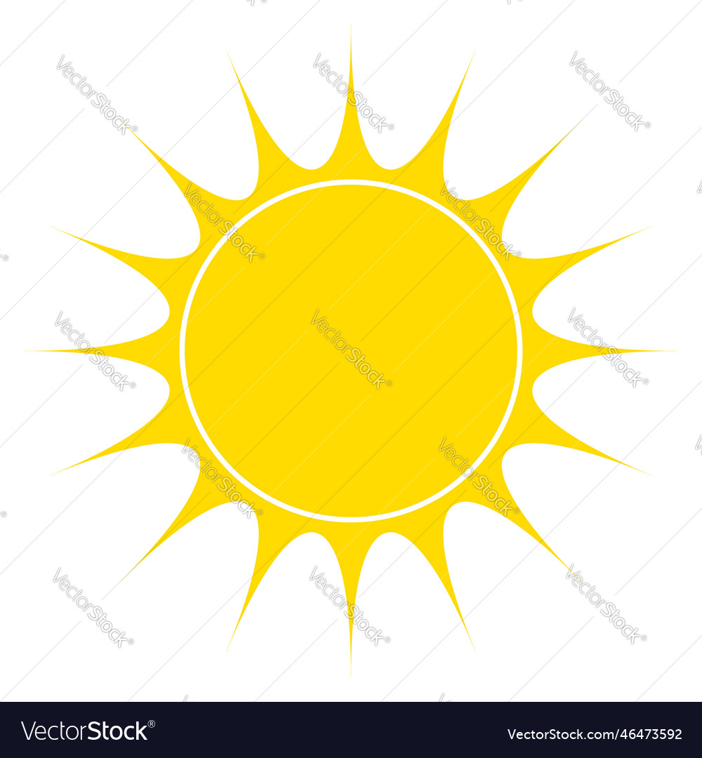 Sun shape symbol of simple