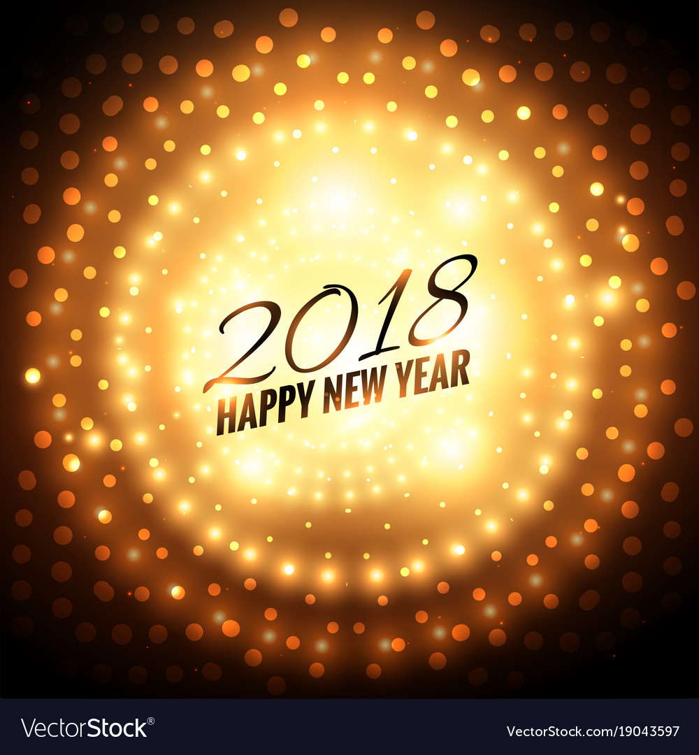2018 party invitation background with glowing vector image