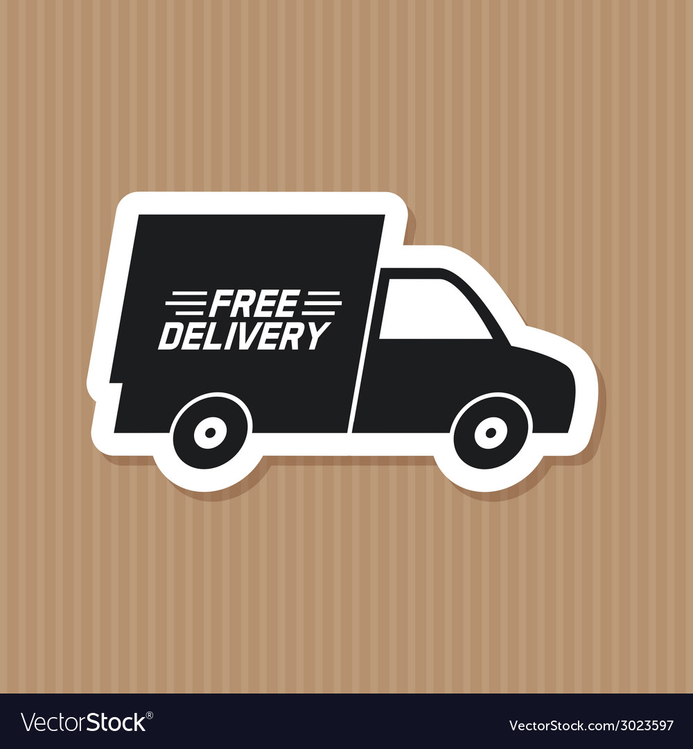 Abstract delivery symbol on a special background Vector Image