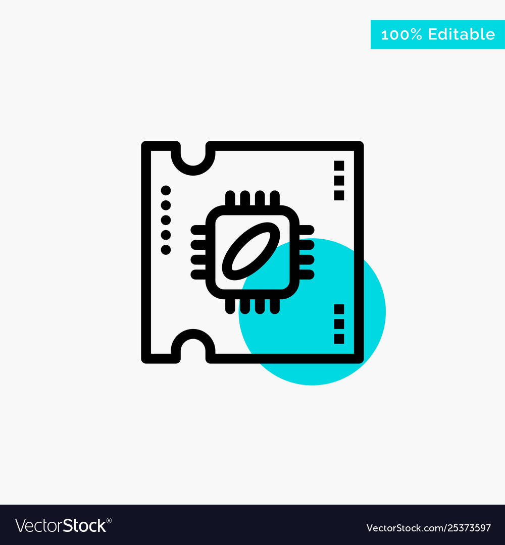 Cpu microchip processor chip turquoise