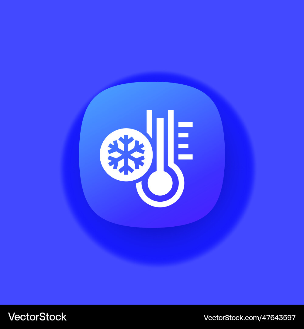 Low temperature icon design Royalty Free Vector Image