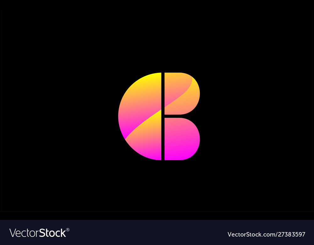 Pink alphabet letter c for company logo icon Vector Image