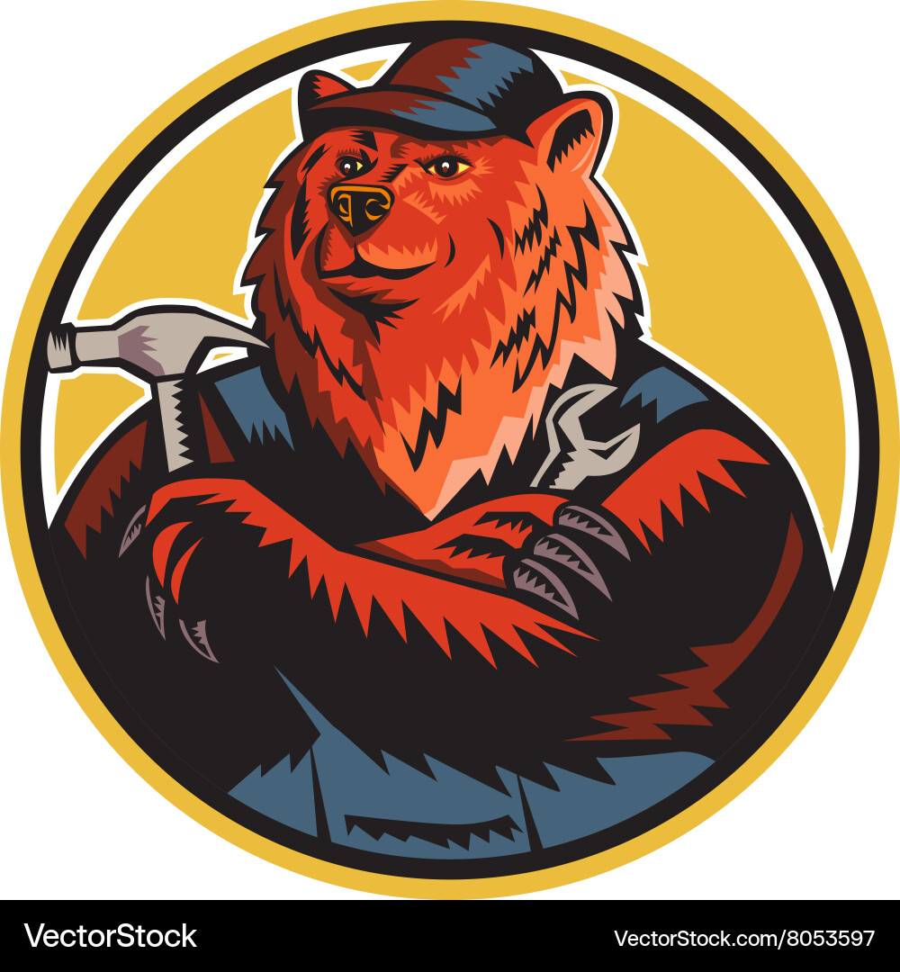 Russian bear builder handyman circle 