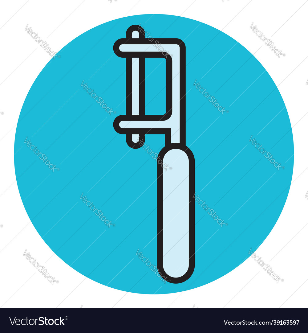 Tooth cleaning tool on a white background