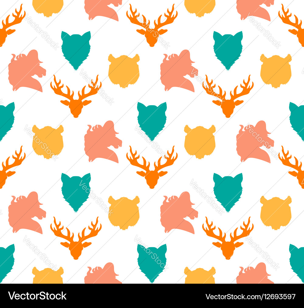 Wildlife seamless pattern Royalty Free Vector Image