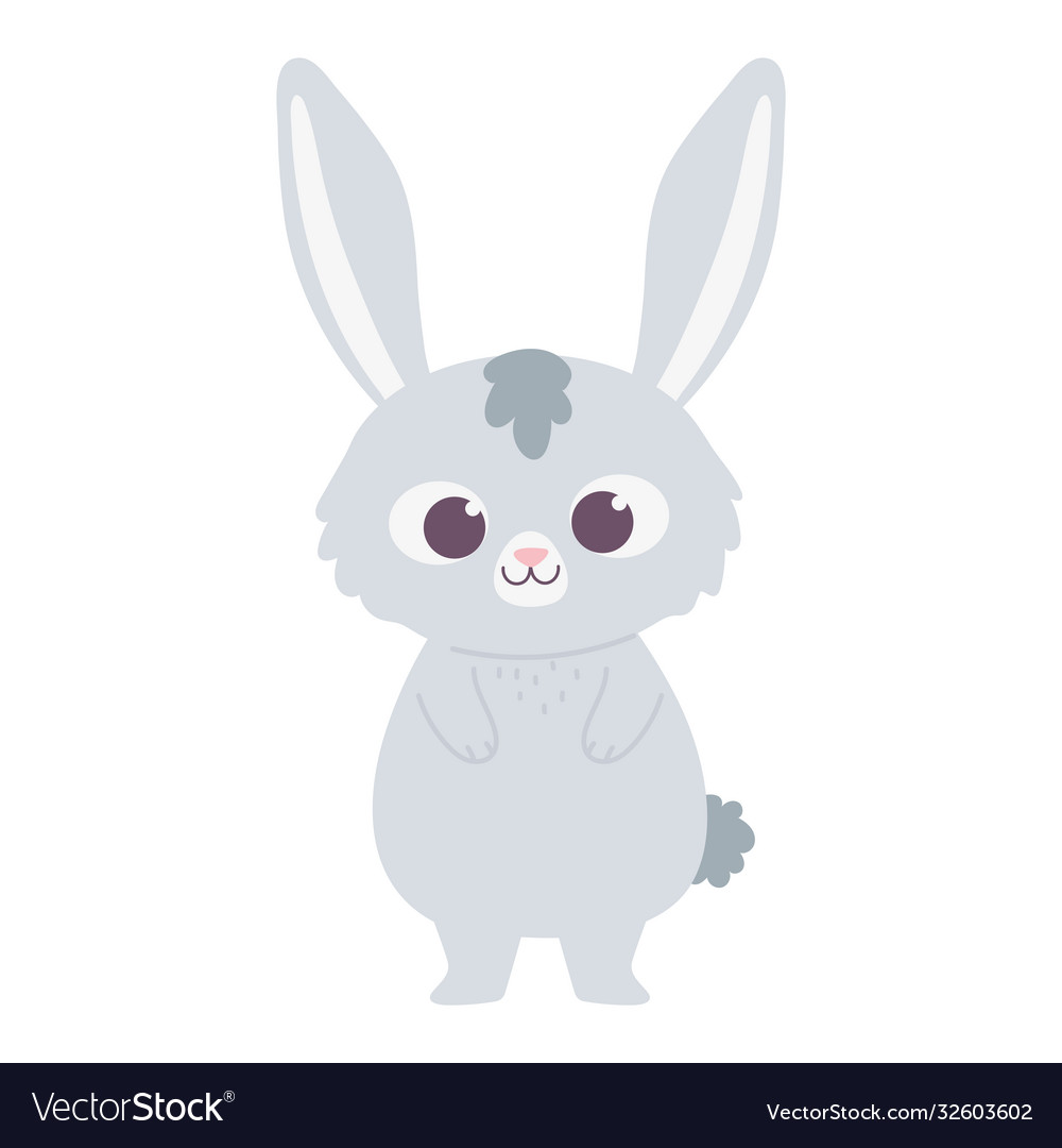 Cute little rabbit animal cartoon isolated design